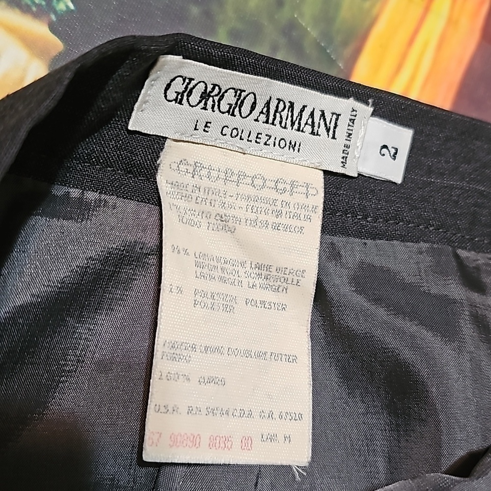 Giorgio Armani Pinstripe Skirt Size 2 - Picture 3 of 6